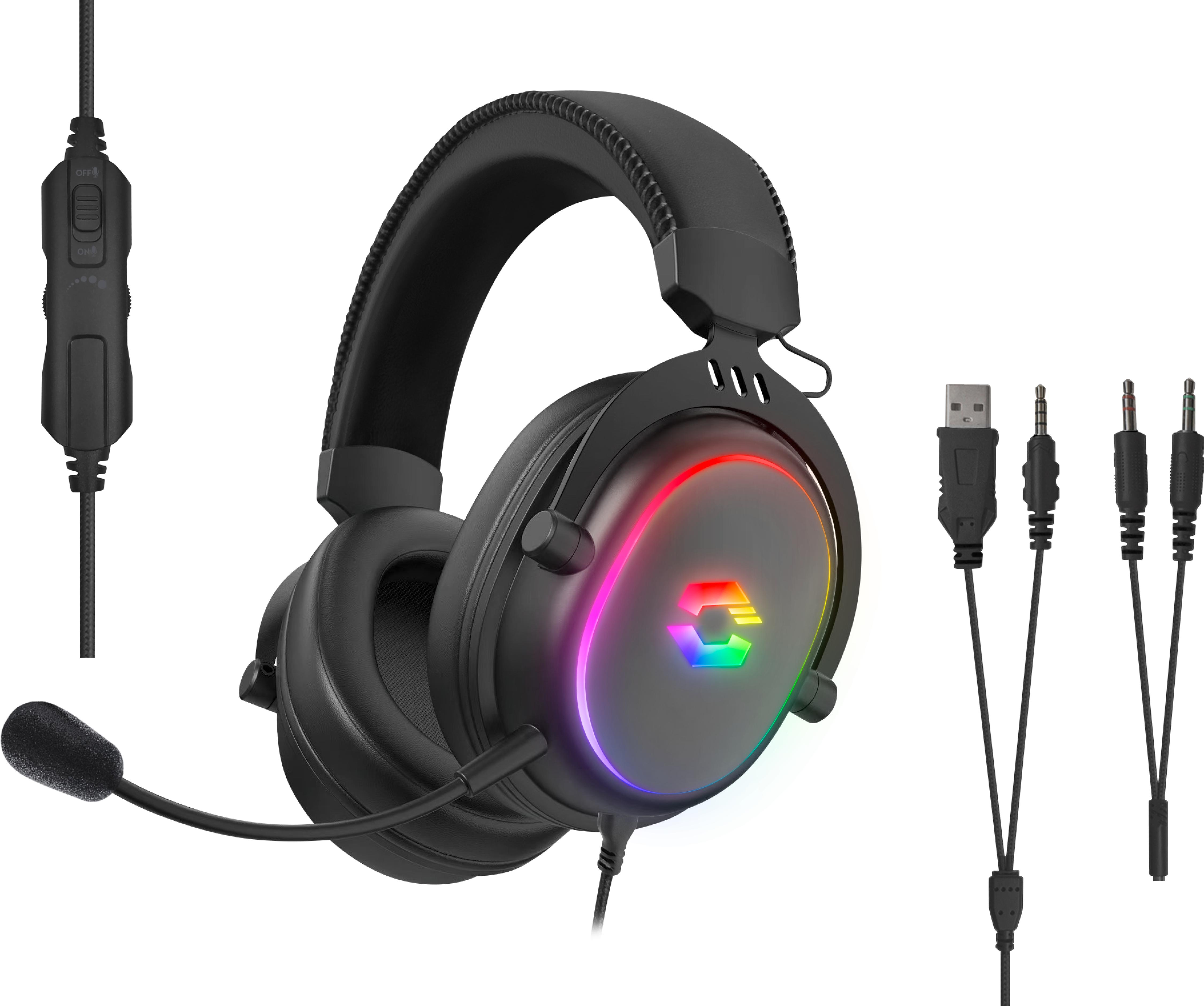 SPEEDLINK CONUX RGB Stereo Gaming Headset - for PC/PS5/PS4/Xbox SeriesX/S/Switch 2/Switch/OLED/Lite , black