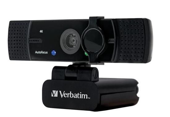 Verbatim 4K Webcam mit Autofokus und Mikrofon Verbatim 4K Webcam mit Autofokus, Mikrofon und stabiler Halterung