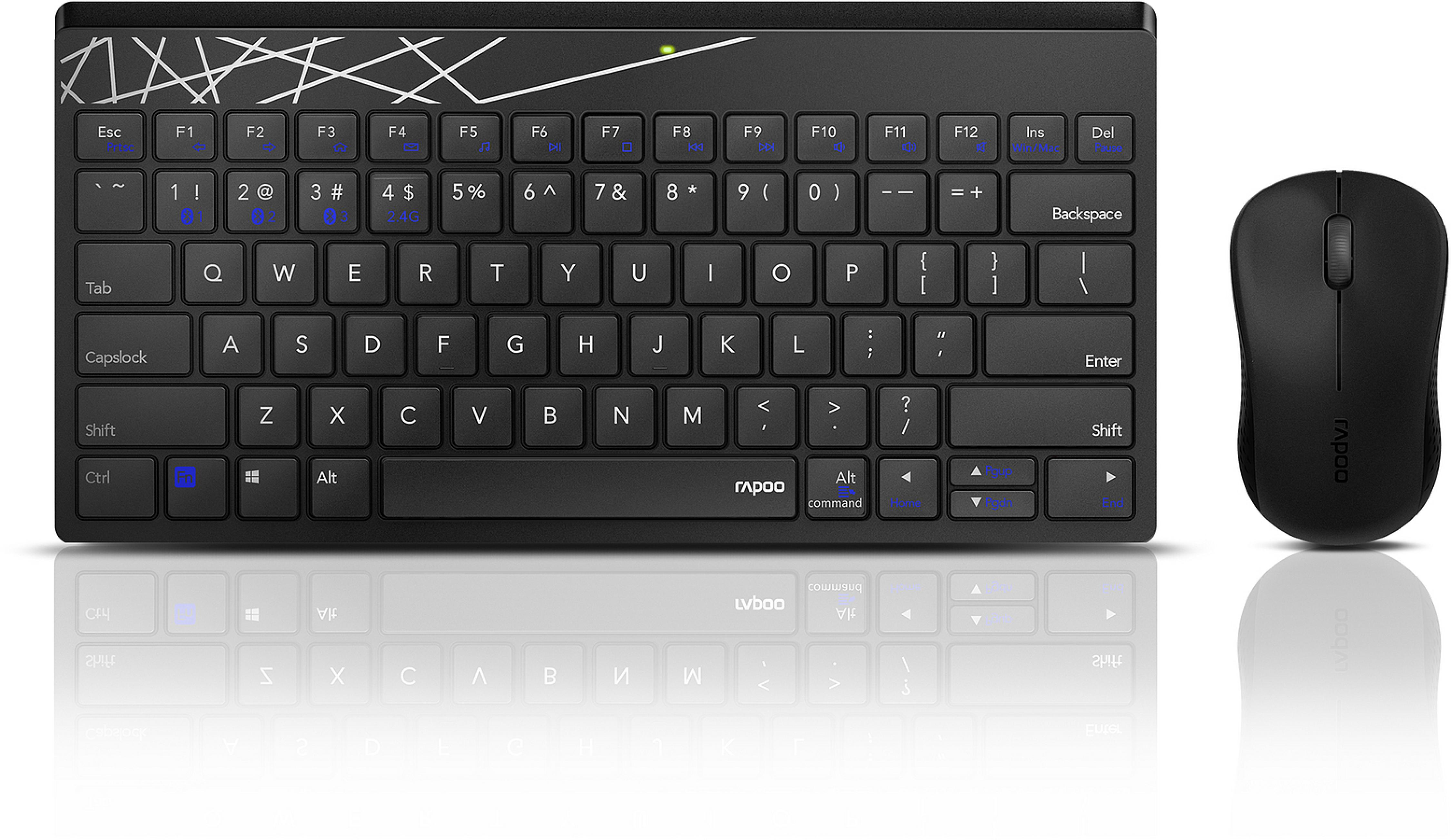 RAPOO 8000M.DE.BLCK Wireless Multi-Mode Mini Combo set