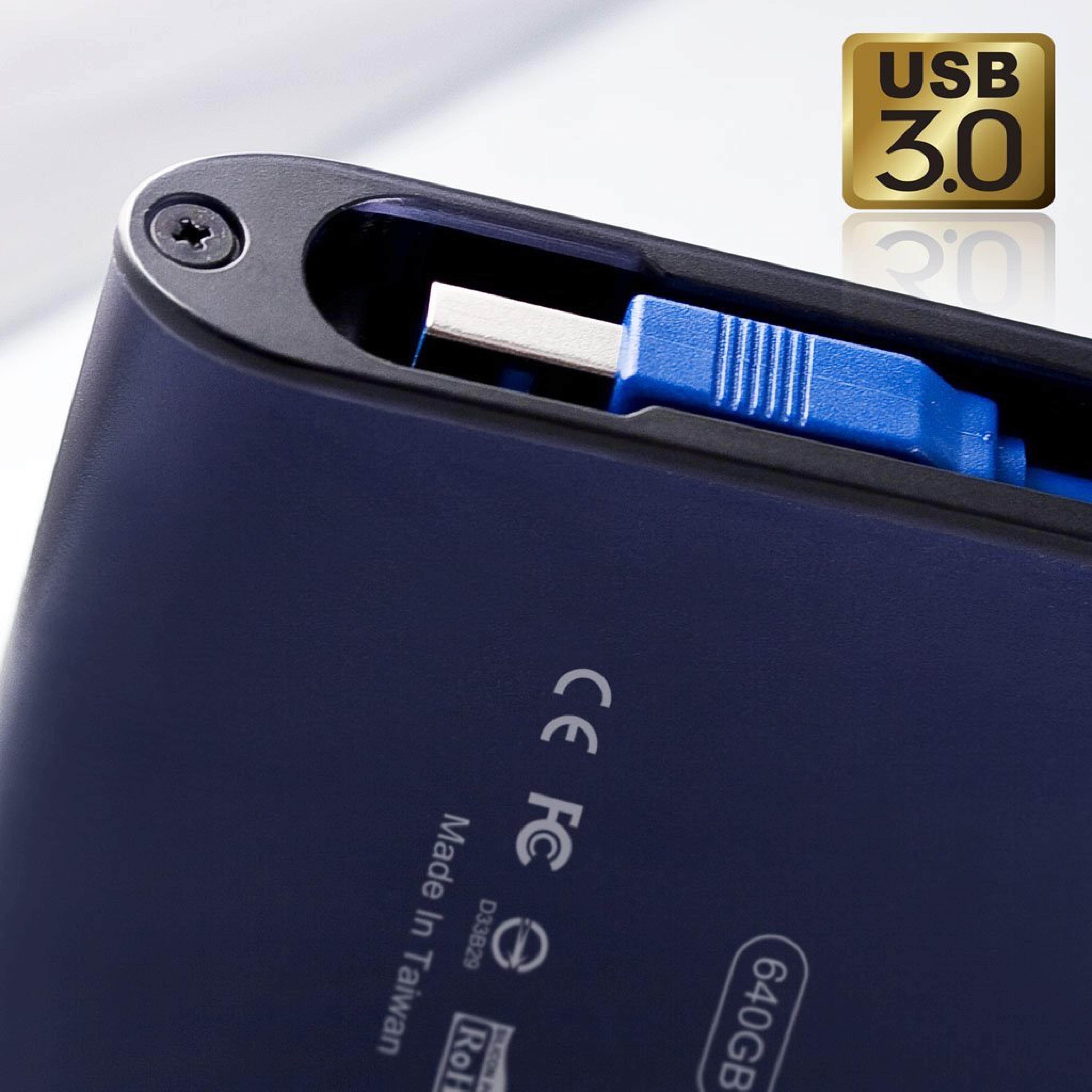 Silicon Power Festplatte 6.3cm 2TB USB3.0 A80Anti-shock/blue extern re