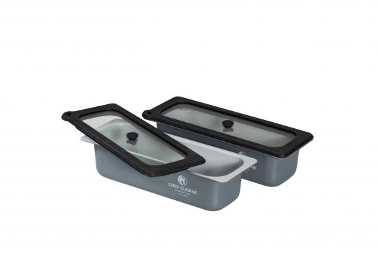 CHEF CUISINE Aufbewahrungscontainer mit Glasdeckel 2er Set Inkl. Vacuum Ventil"