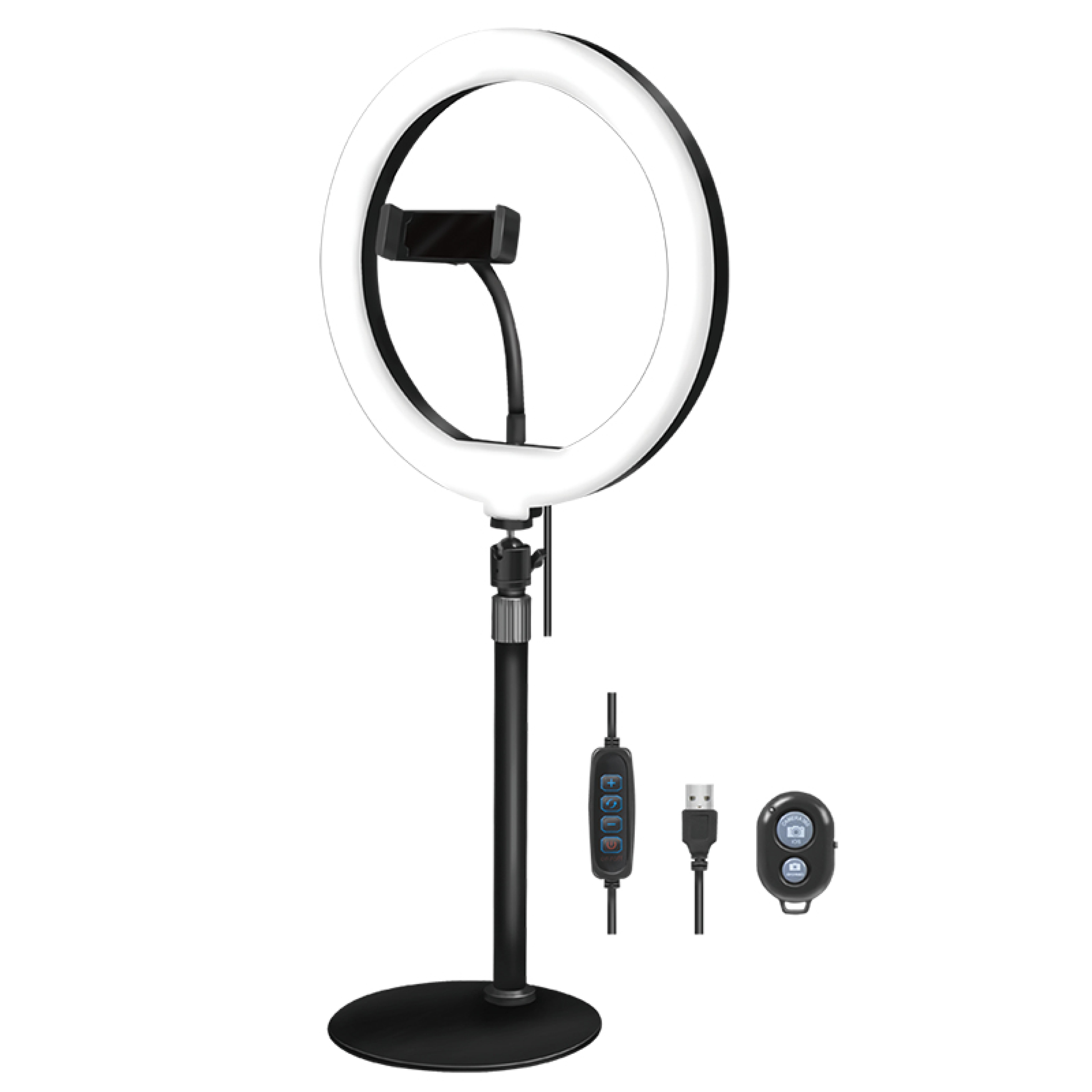 Logilink Smartphone-Ringlicht-Stativ m. Fernausloeser,DM 25cm