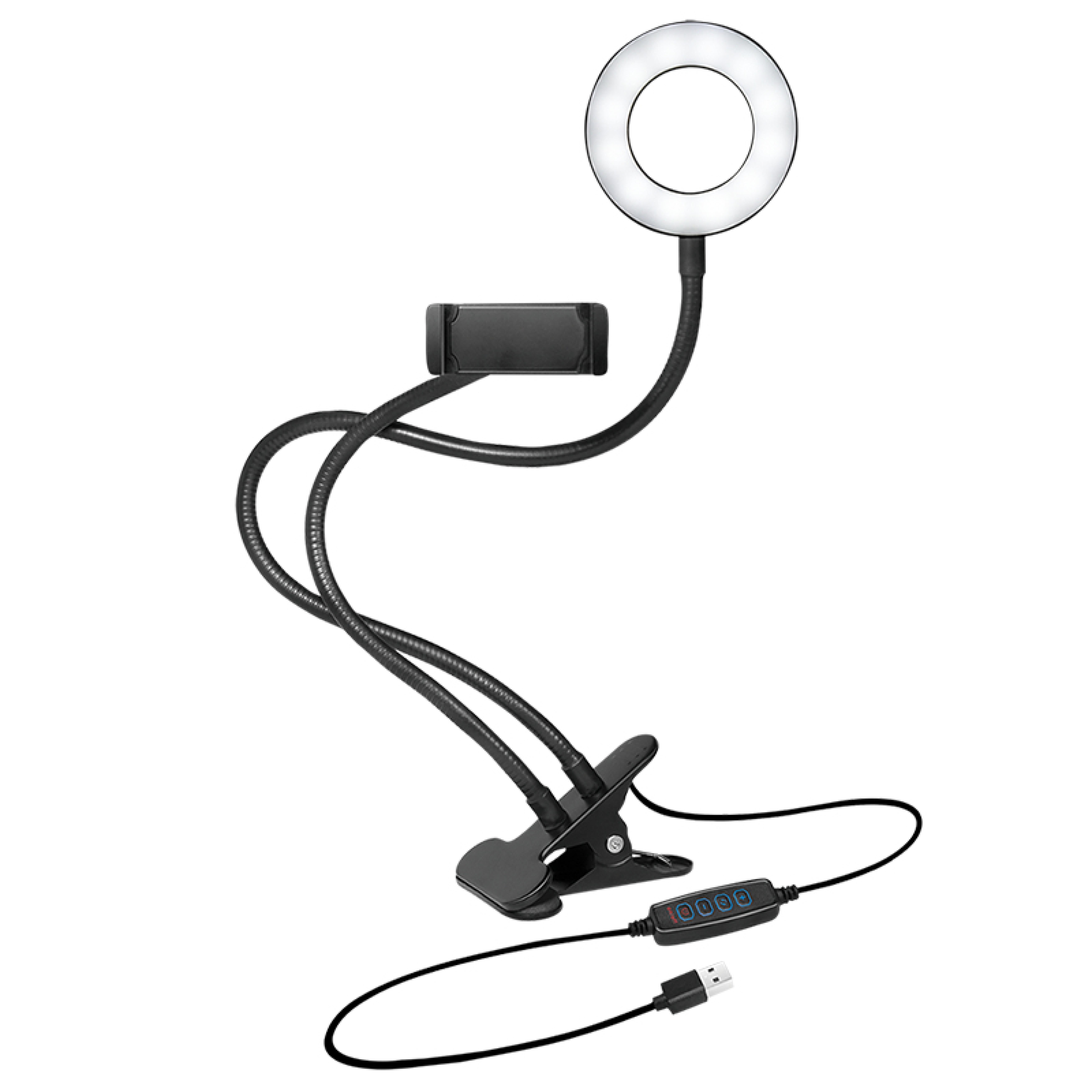 Logilink Smartphone-Ringlicht-Klemmhalterung, DM 8.5cm
