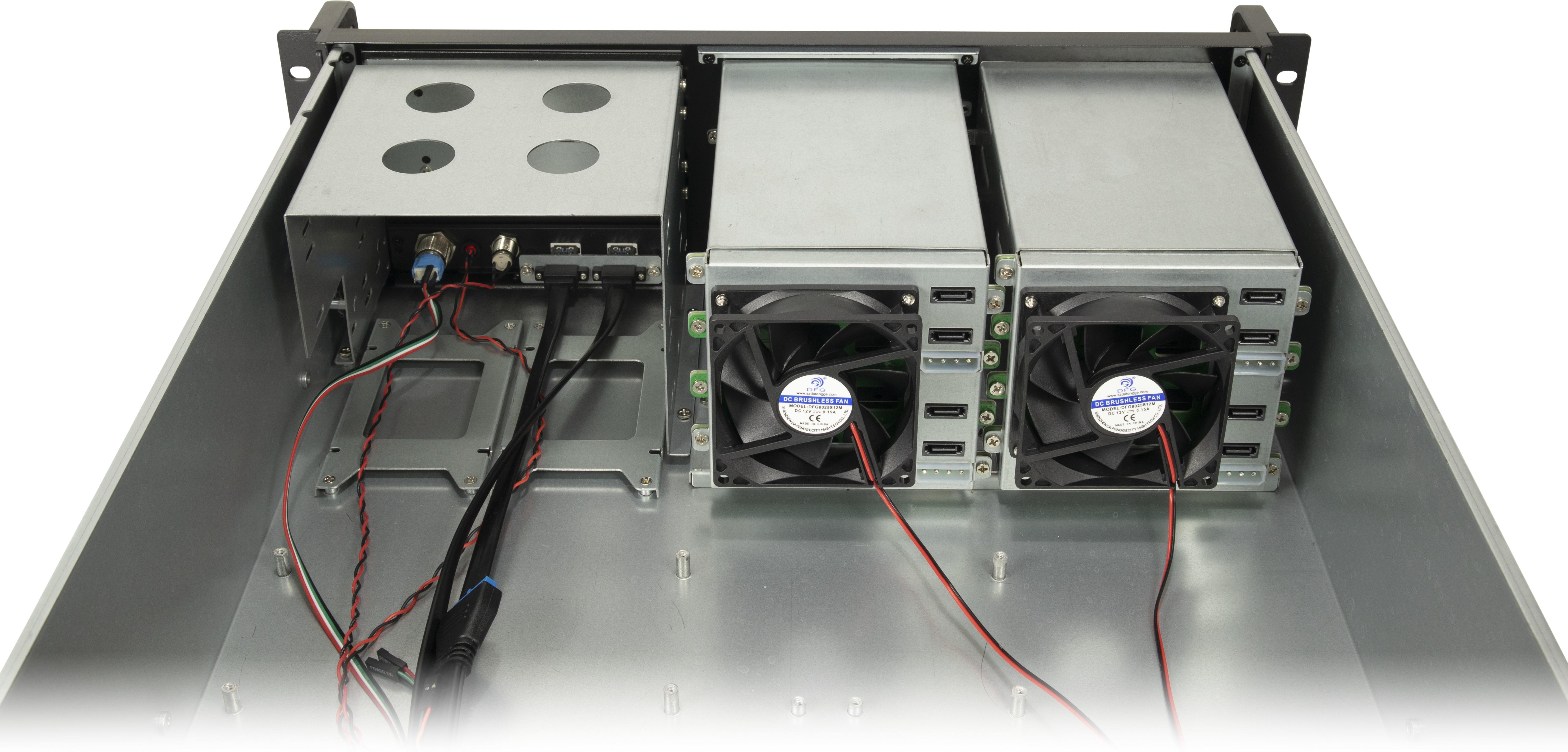 Inter-Tech 48.3cm IPC 3U-3508 3HE STORAGE o.PSU