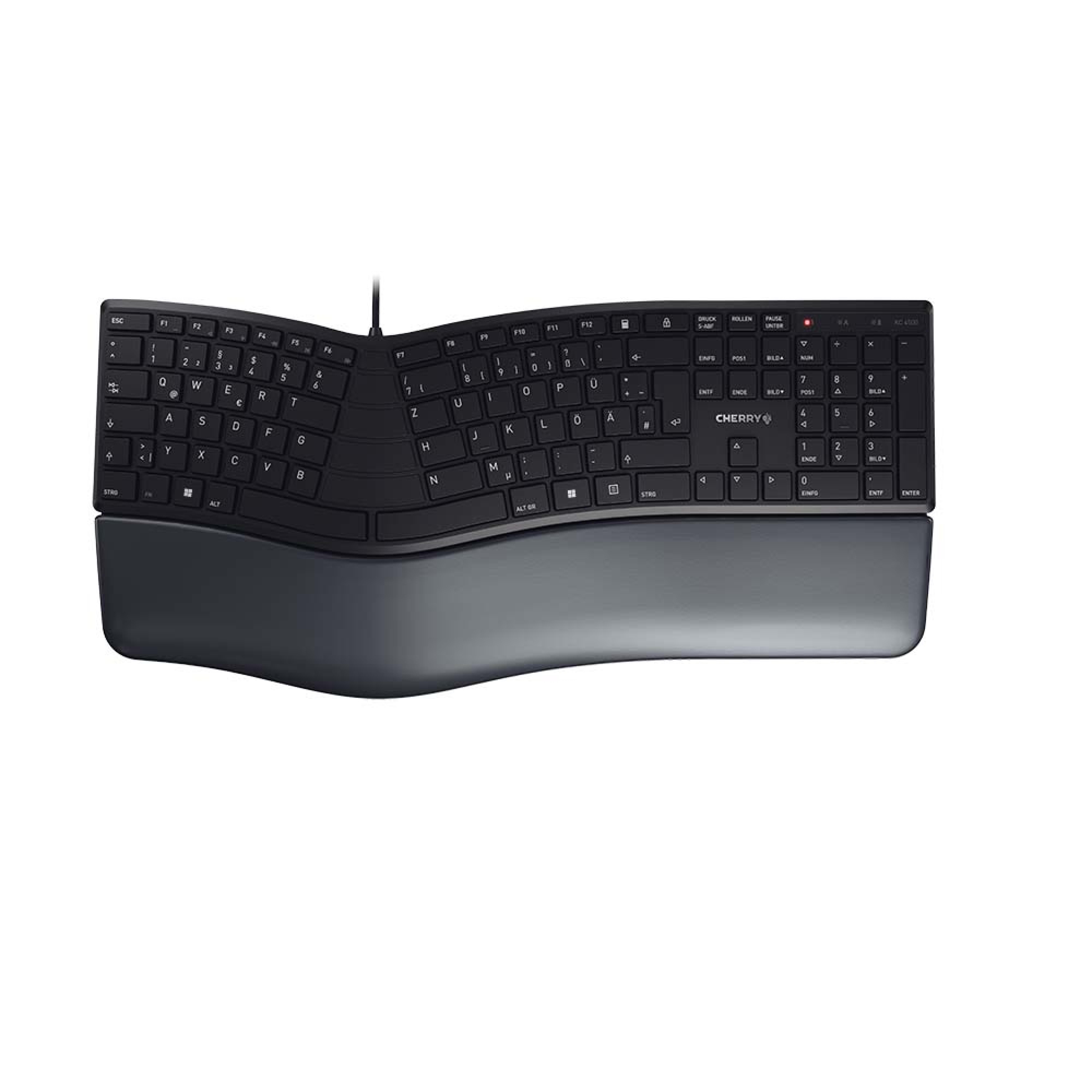 CHERRY KC4500 ERGO Tastatur Wired DE 1.80m schwarz