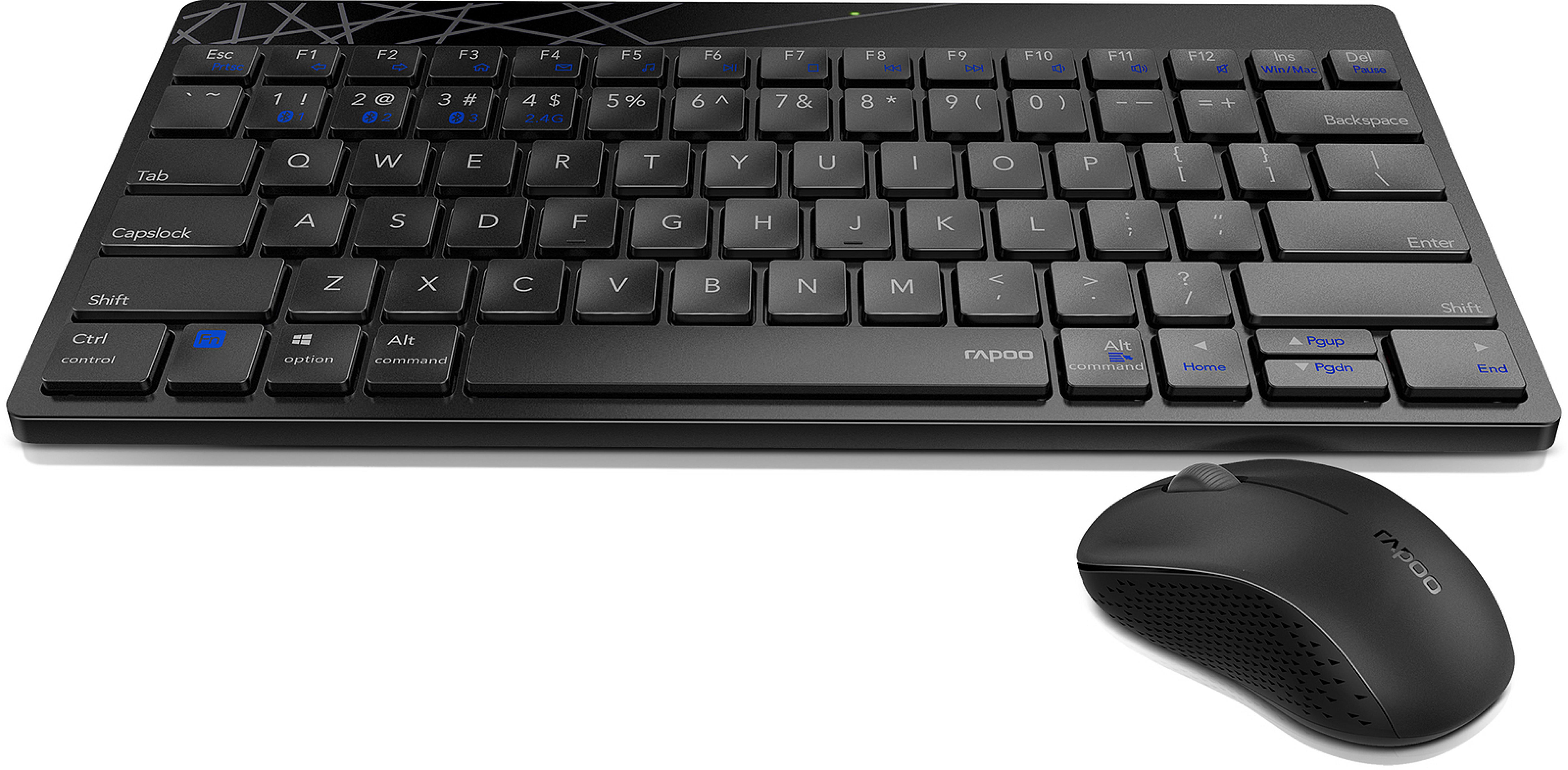 RAPOO 8000M.DE.BLCK Wireless Multi-Mode Mini Combo set