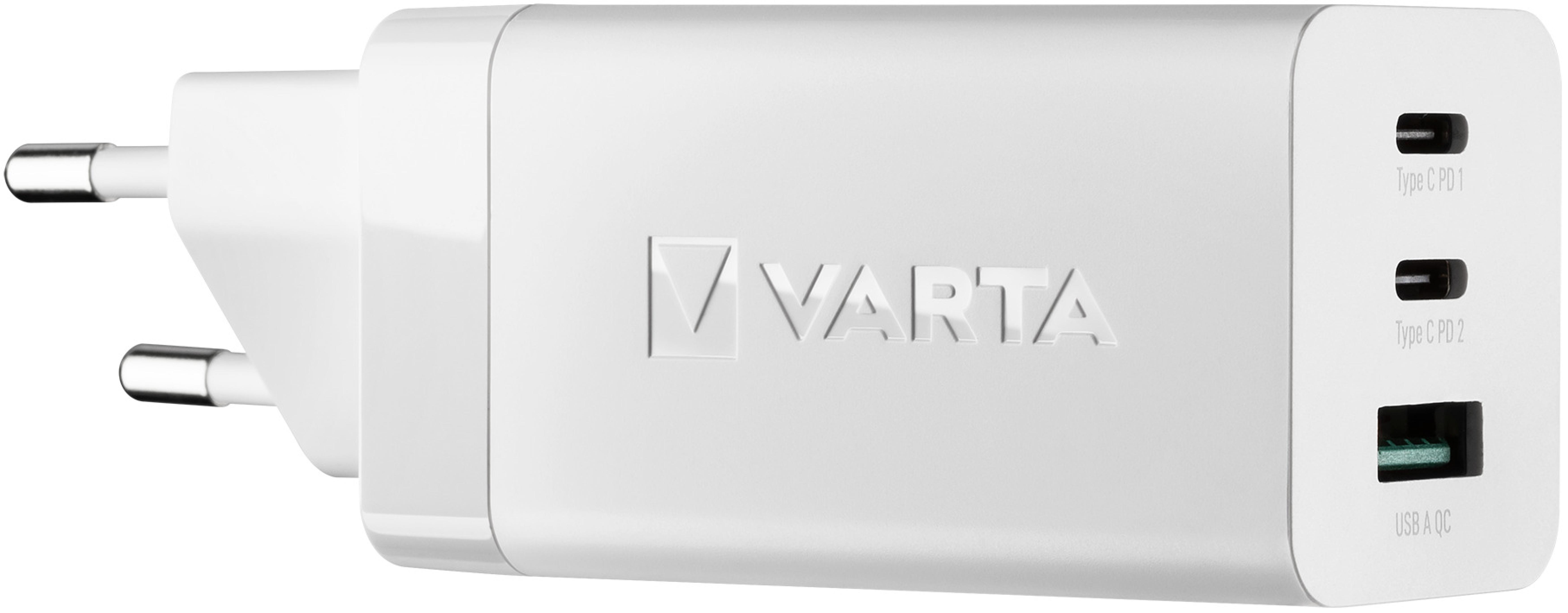 Varta Ladegeraet High Speed Charger 65W 2x USB-C 1x USB-A