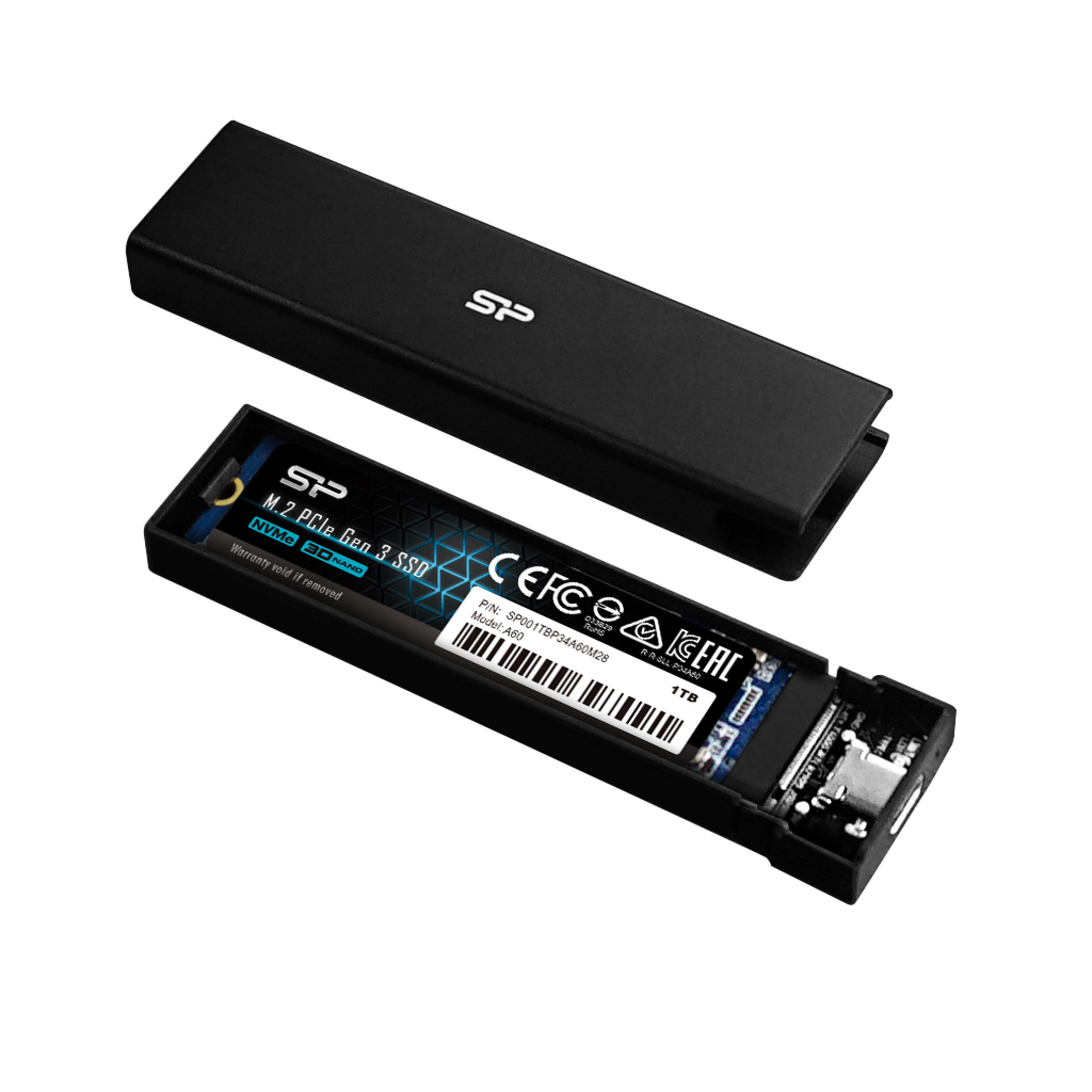 Silicon Power Ext-Gehaeuse 6.3cm USB3.2Gen2 PD60 SSD M.2 PCIe