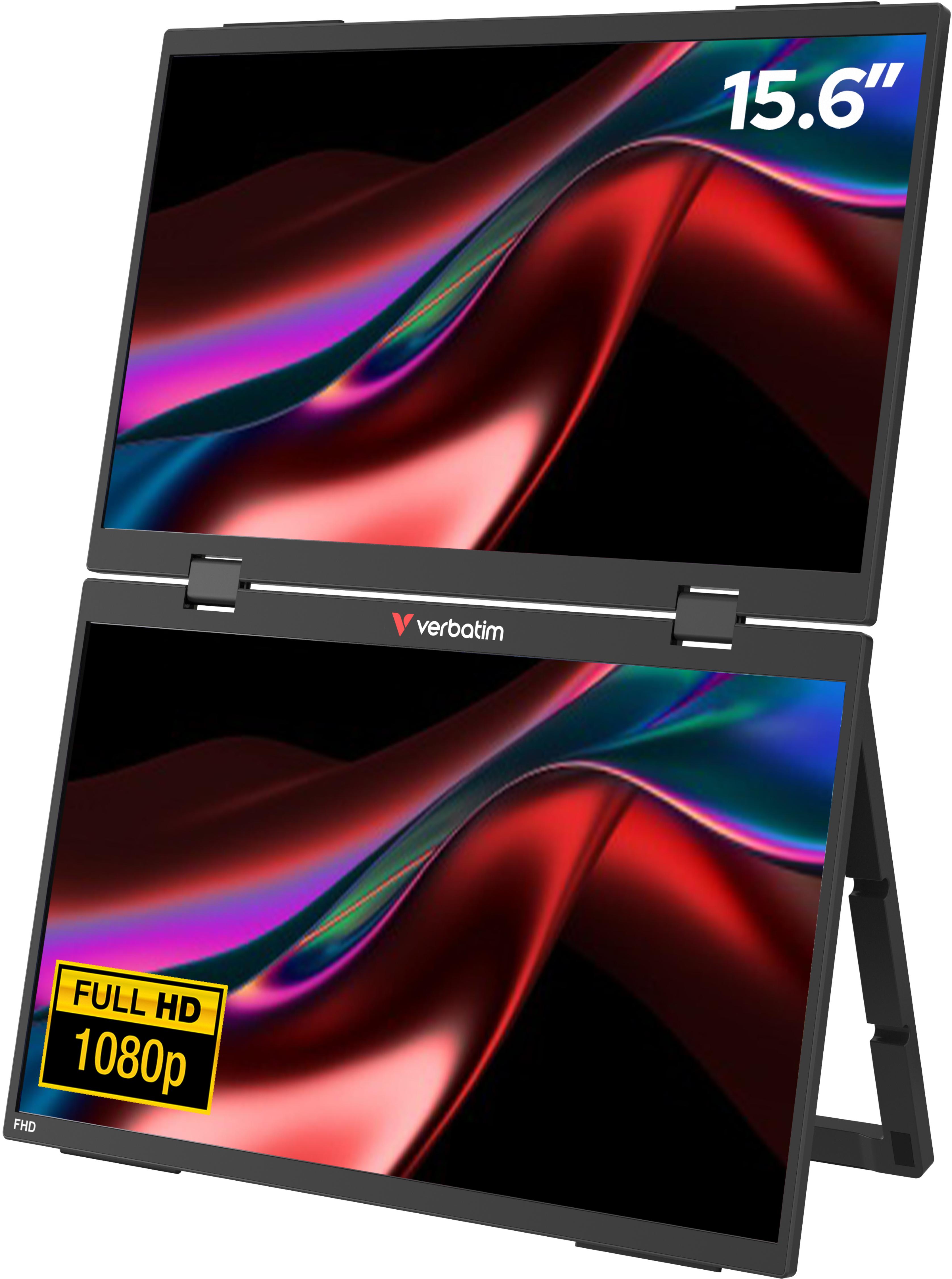 VERBATIM Portable 15.6" FHD Dual Monitor Essentials