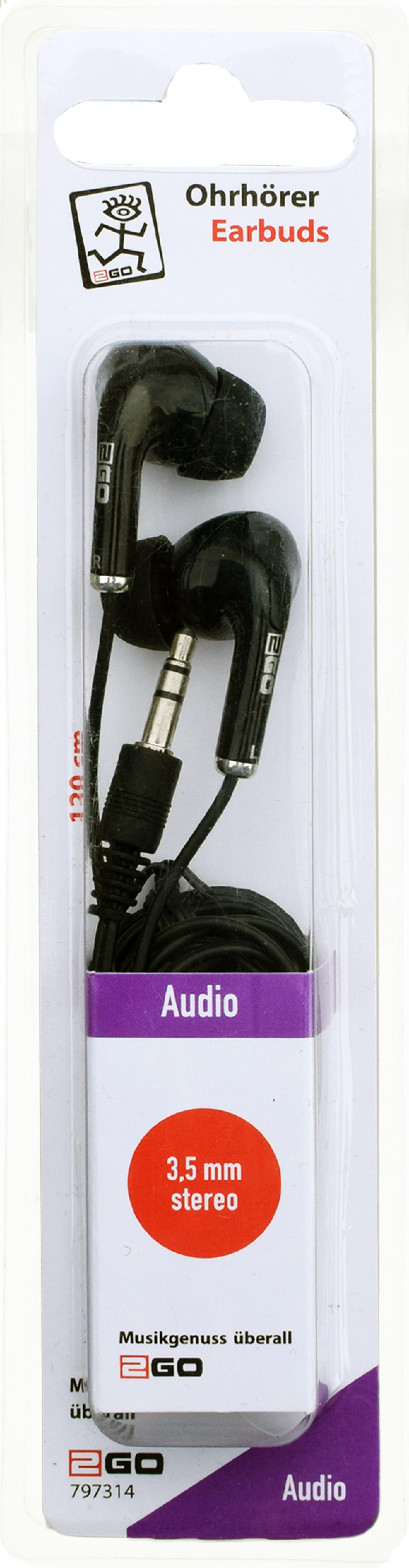 2GO In Ear Kopfhoerer Stereo schwarz