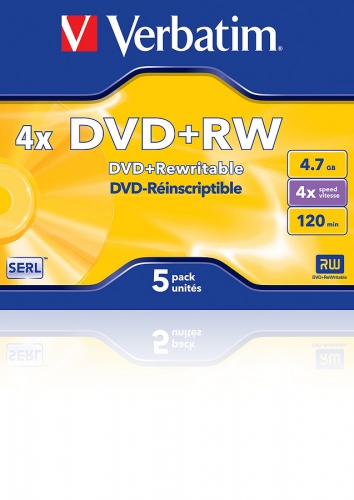 VERBATIM DVD+RW SERL 4.7GB 4x 5er JewelCase