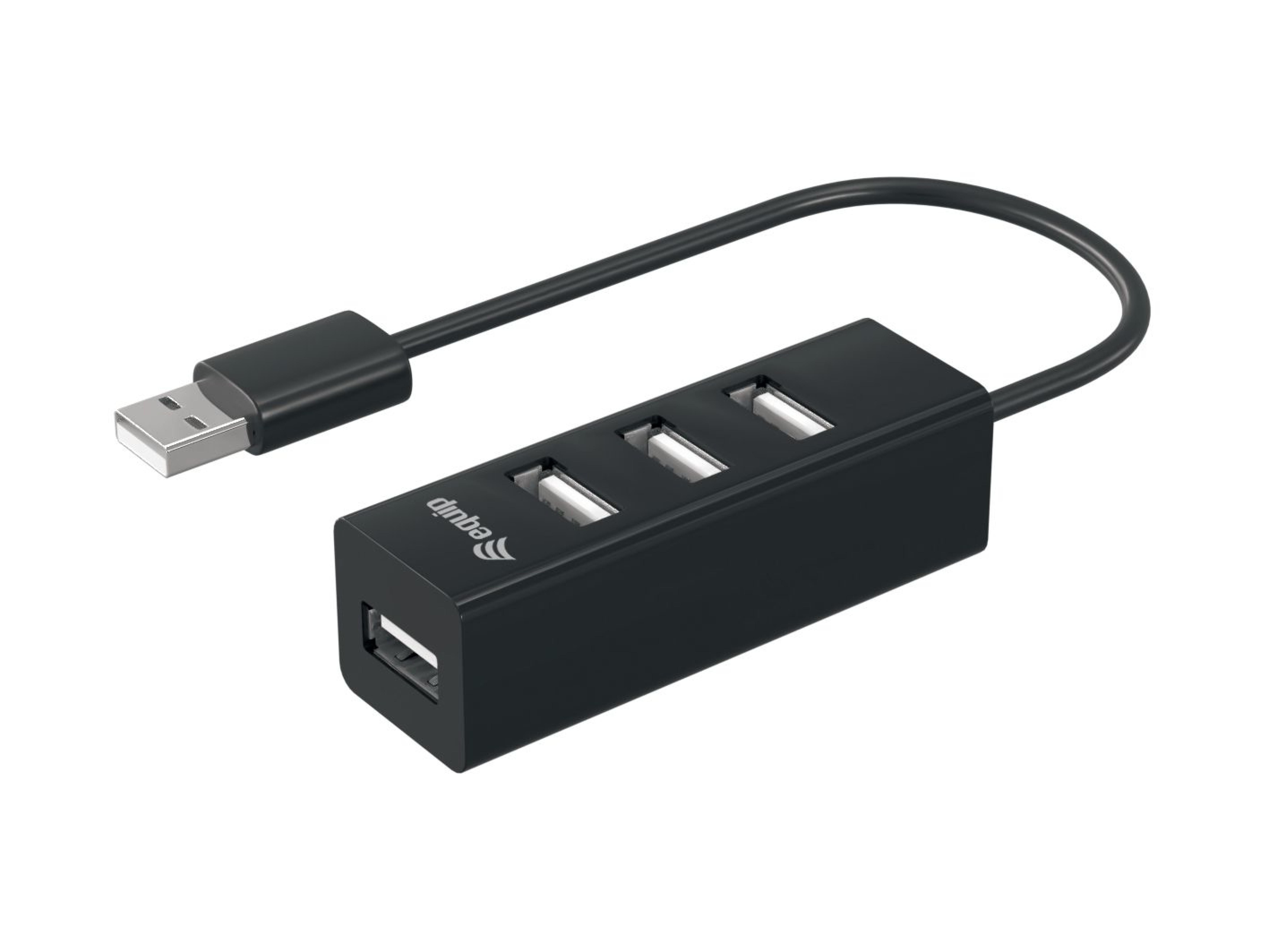 Equip 4-Port USB-A2.0-Hub->4xUSB-A 2.0 480Mbps