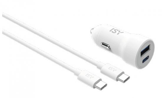 ISY Car Charger +2m USB-C Cable