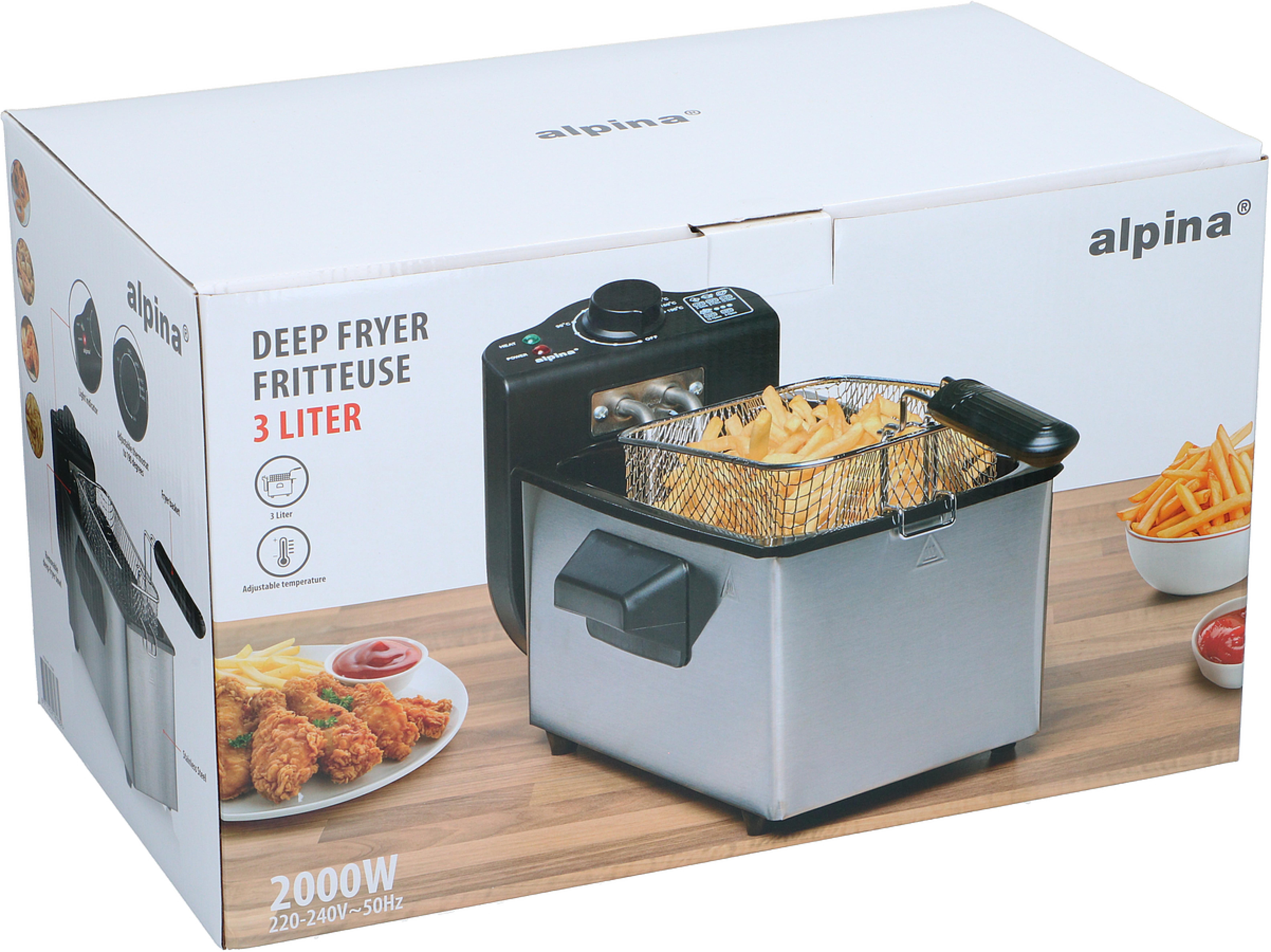 ALPINA Fritteuse, 3L, 2000W