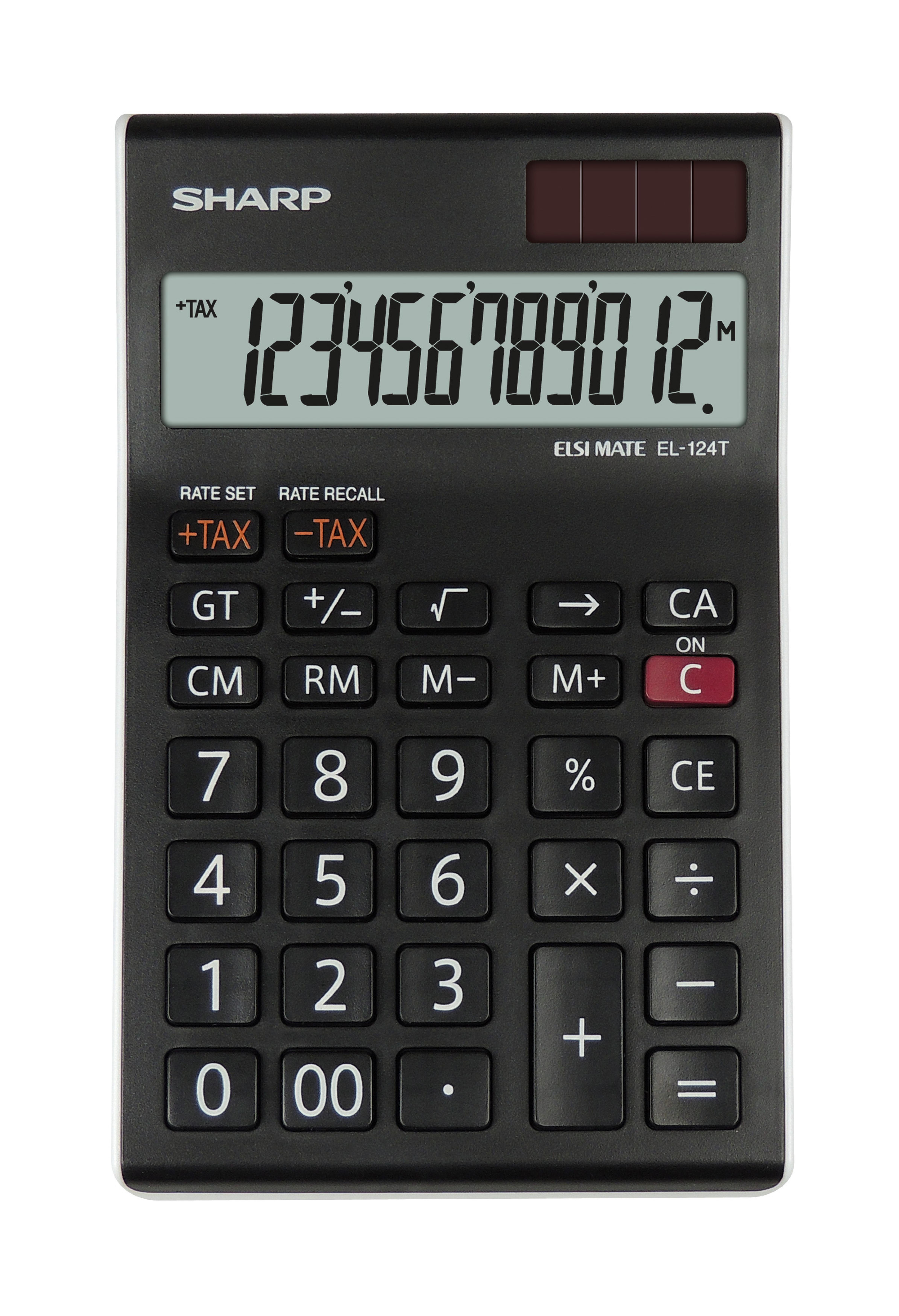 Sharp Tischrechner anzeigend EL-124 TWH Solar/ Battery