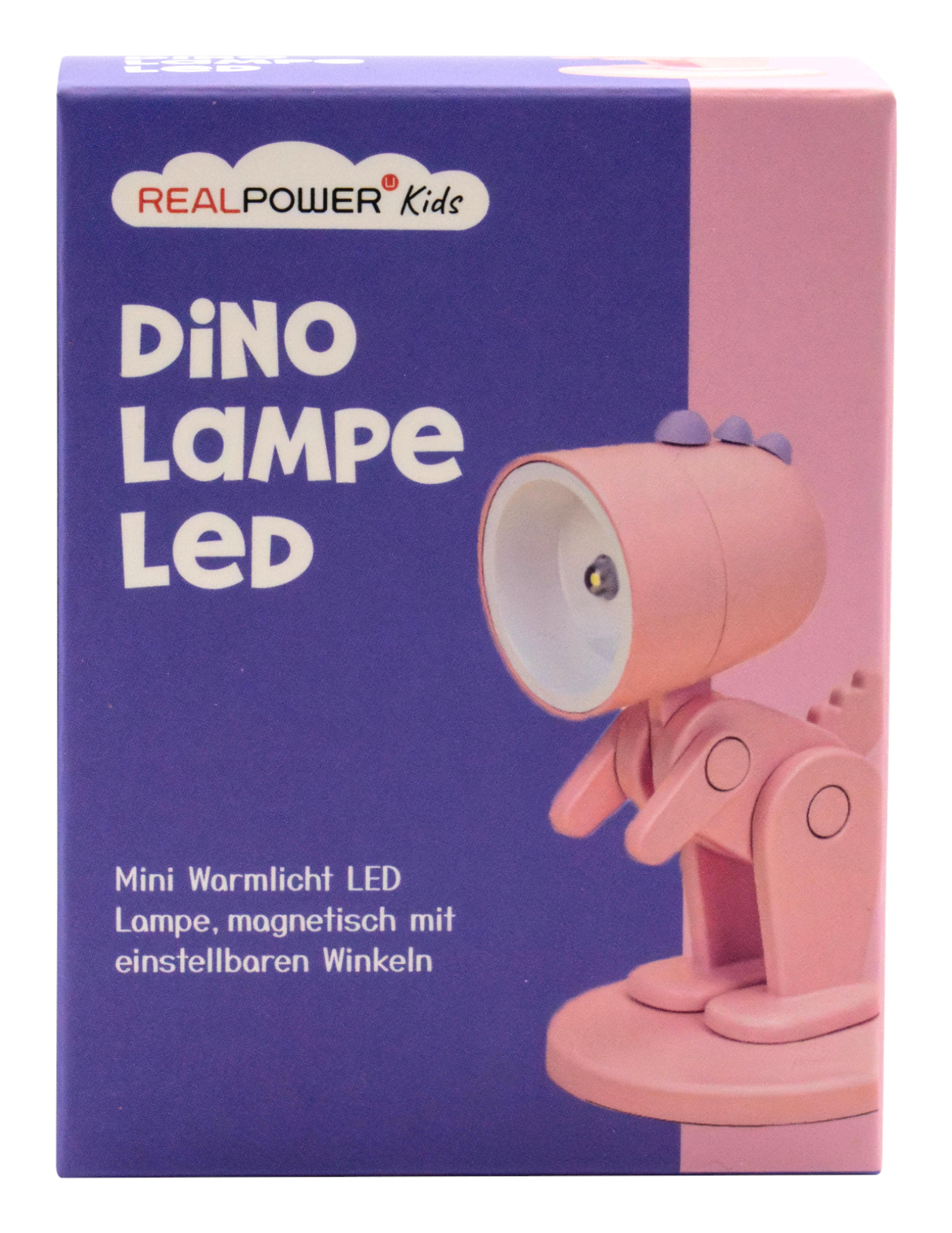 RealPower LED-Tier Taschenlampe Pink dino mit Sockel