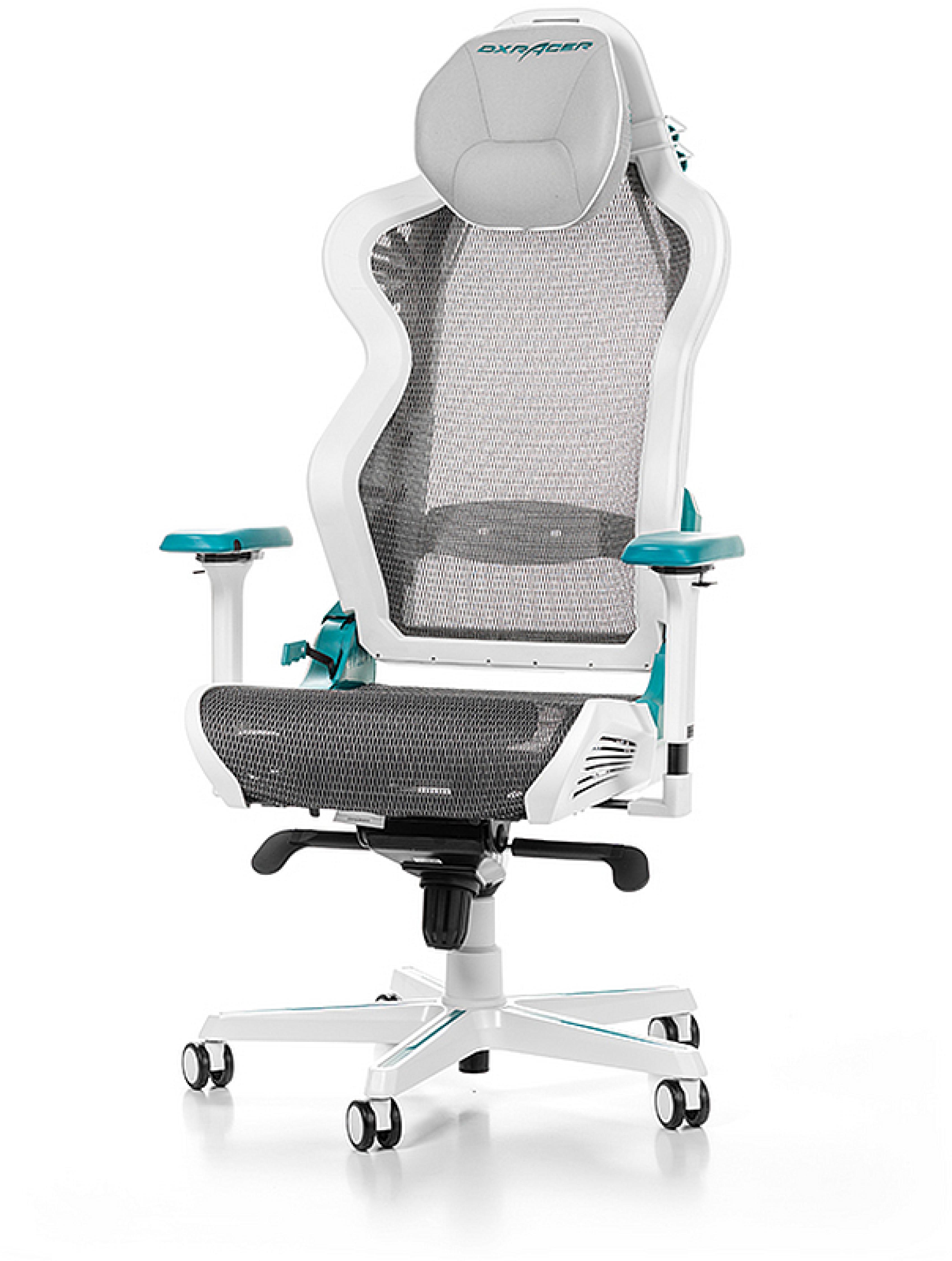 DXRACER Air R1S Gaming Chair, weiß/cyan/grau